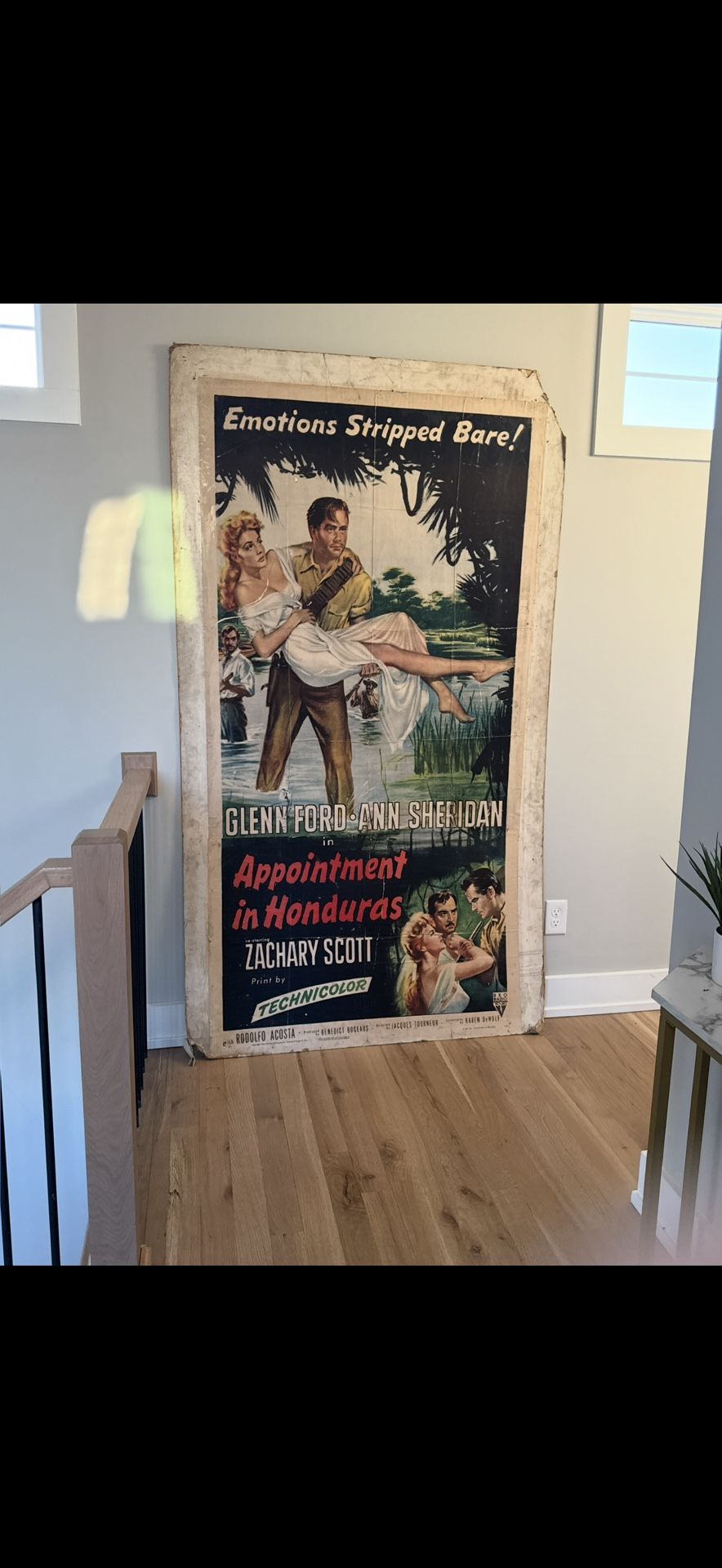 Authentic Old Movie Poster 7’ Feet Plus In GREAT CONDITION.