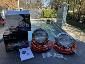 Pentair 601107 (Two) IntelliBrite 5G White Underwater LED Pool Lights, 12 Volt, 36 Foot Cord, 300 Watt Equivalent