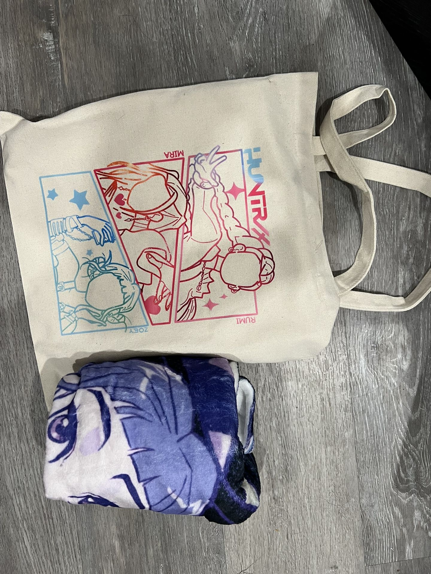 Kpop Demon Hunter Huntrx Halloween Basket Tote Bag Gift Set Roses