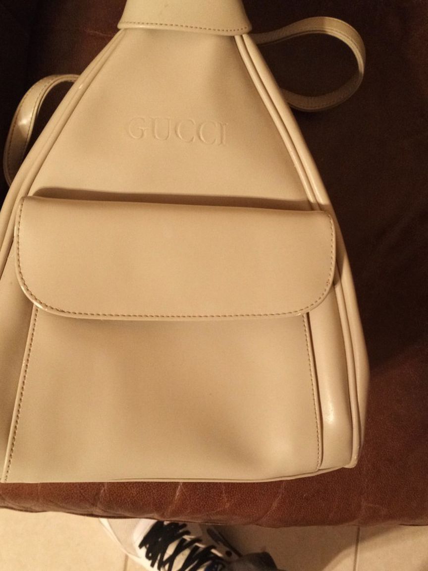 Gucci Italian Leather Mini Backpack Conversion Purse 100% Authentic