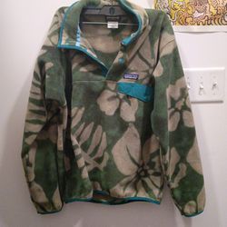Vintage Patagonia Synchilla floral Hawaiian fleece pull over