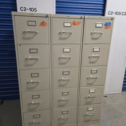 Vertical Metal File Cabinet Letter Size $100 Each 3 Available 