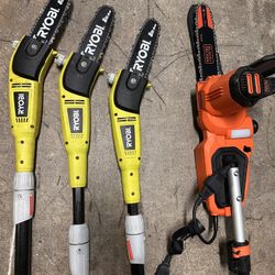 RYOBI 8in Chain 7ft Pole Saw And 10in Black And Decker