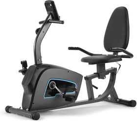 O482 $100 4排 Recumbent Exercise Bike for Home Stationary Bike Sturdy Quiet 8 Levels Exercise Bike Large Comfortable Seat Heart Rate Handle & Device Ho