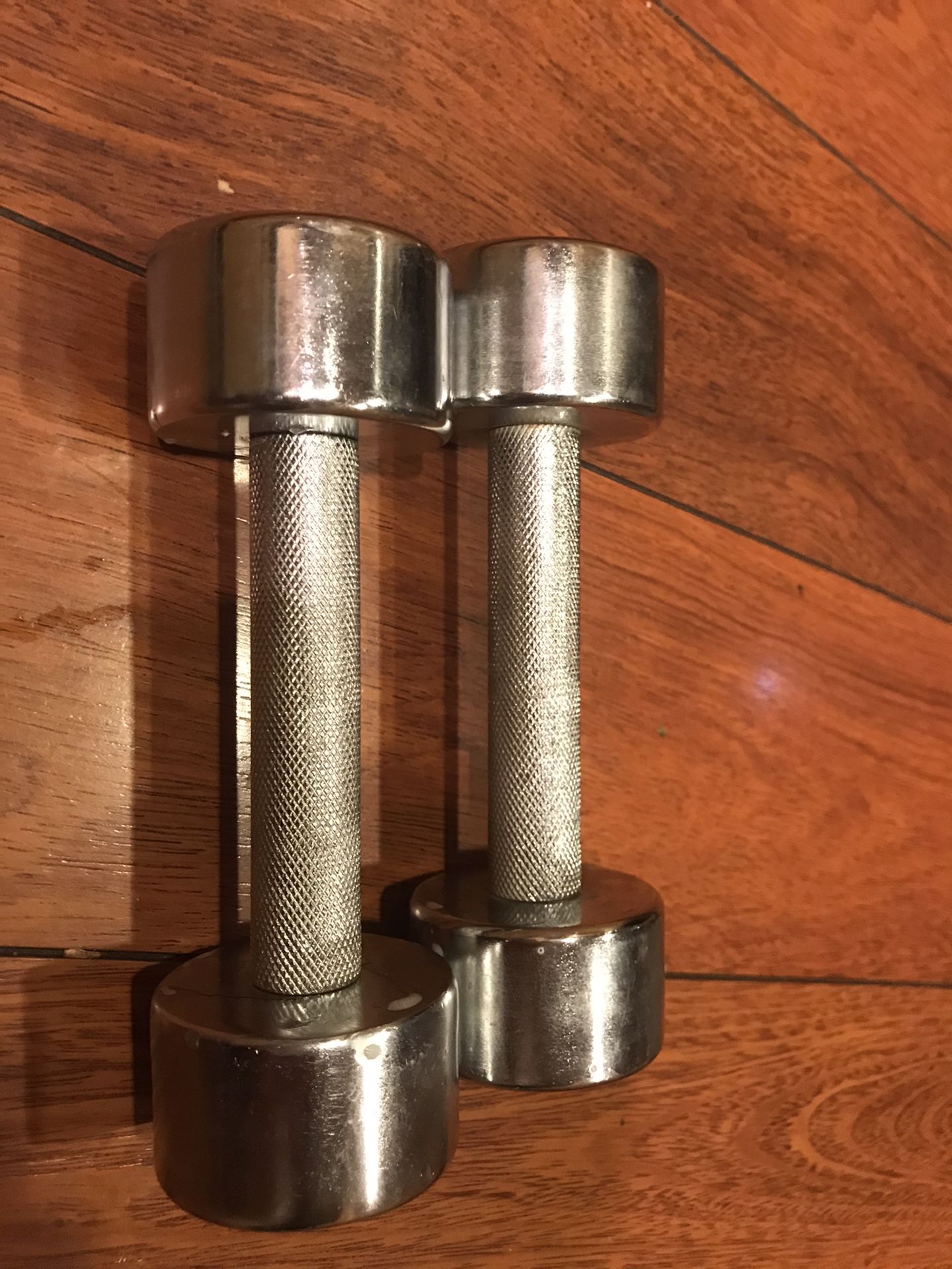 5 lbs set of two chrome dumbbells