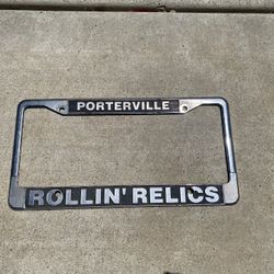 Rolling Relics Metal License Plate Cover Porterville 