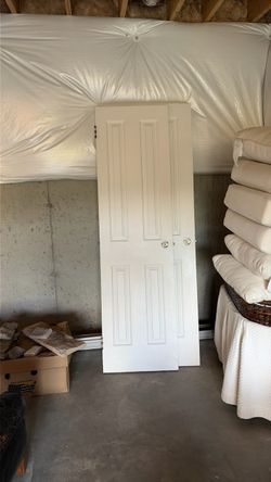 4 White 6-Panel solid Interior Door