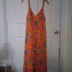 Derek Lam 10 Crosby Orange Printed Sundress