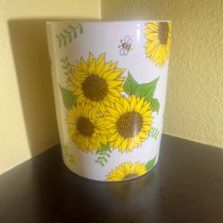 Sunflower & Bee Ceramic Utensil Crock - Kitchen Holder