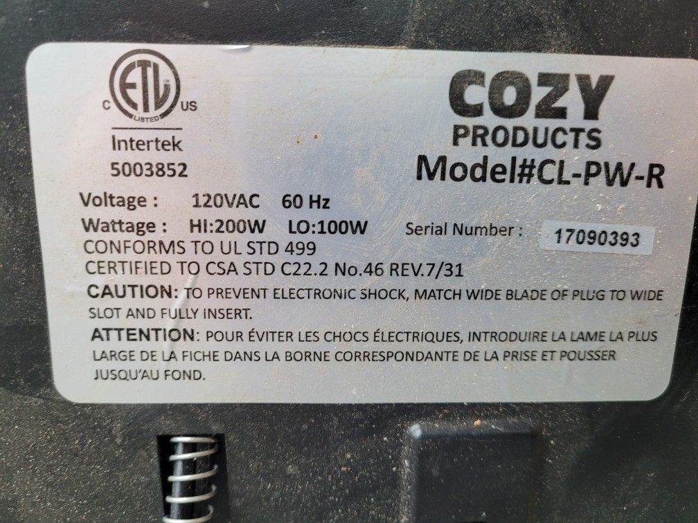 Radiant Electric Space Heatee For Pets