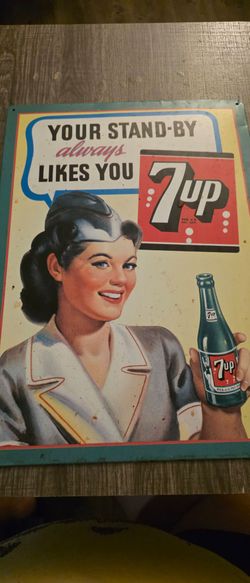 7 up vintage wall sign