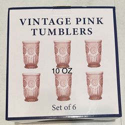 Vintage Pink Tumblers 10oz