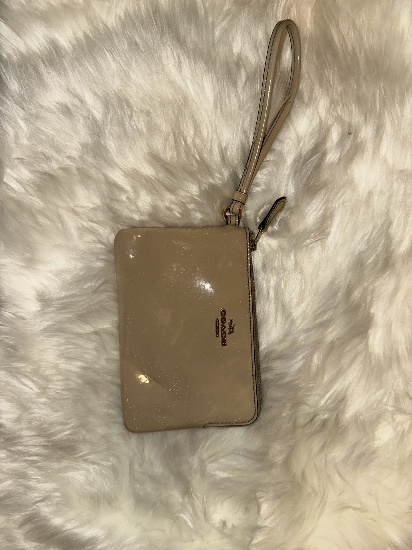 Nude Sparkle Coach Wristlet✨✨