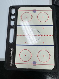 Hockey kids play boards coach’s draw erase play board