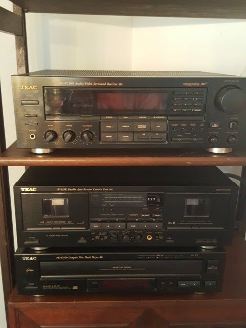 Vintage TEAC stereo system (Receiver- Double Cassette Deck- Compact Disc Player)