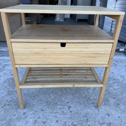 IKEA RÅGRUND Bamboo Nightstand / Side Table