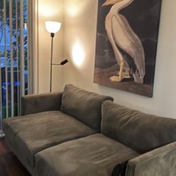 Modern Gray Fabric Sofa – Excellent Condition