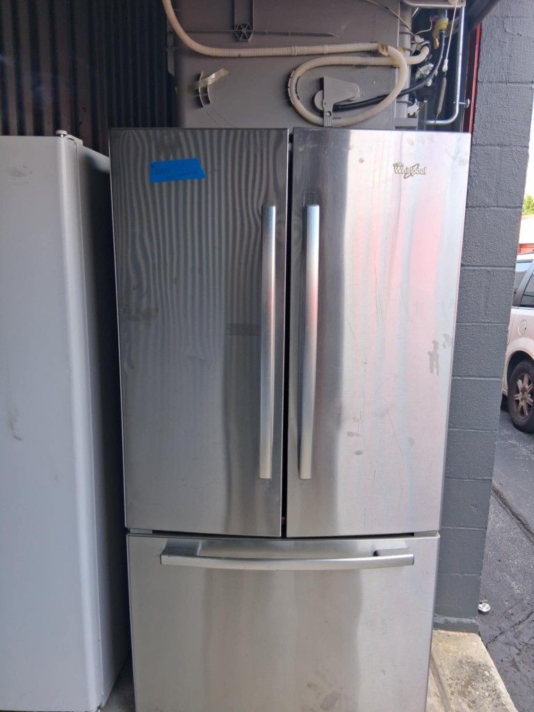 Double Door Bottom Freezer Stainless Steel Whirlpool Refrigerator