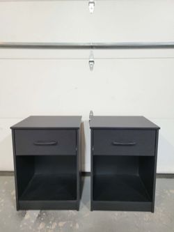 Brand New pair of modern black nightstands  H 24" Depth 15.5" Width 18"
