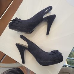 "DEXTER" Gray Sling-Back Pumps