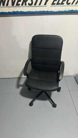 Black High-Back Office Chair with Wheels