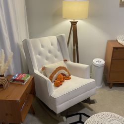 Pottery Barn Tufted Wingback Rocking Chair