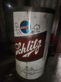 Schlitz Beer Trash Can