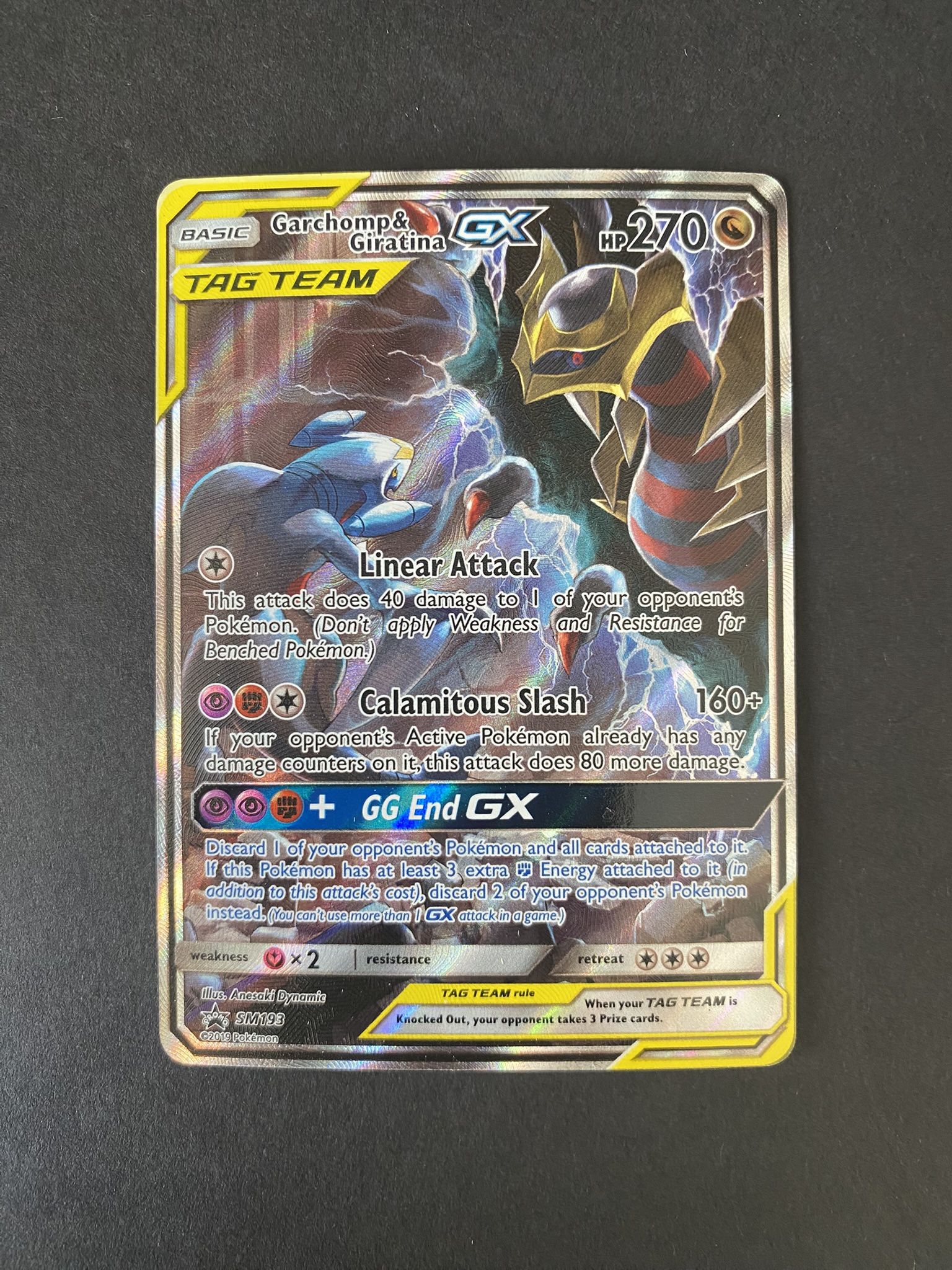 Garchomp & Giratina GX SM193 Holo Promo Card Sun and Moon Tag Team NM