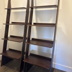 Set Of 2 Ladder Ledges/bookshelves