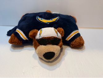 2011 Pillow Pet Bear NFL San Diego Chargers Stuffed Animal Plush