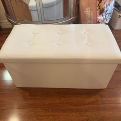 White Leather Style Storage Box