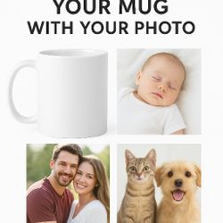Personalized White Ceramic Coffee Mugs Custom Photo Name Holiday Birthday Gifts