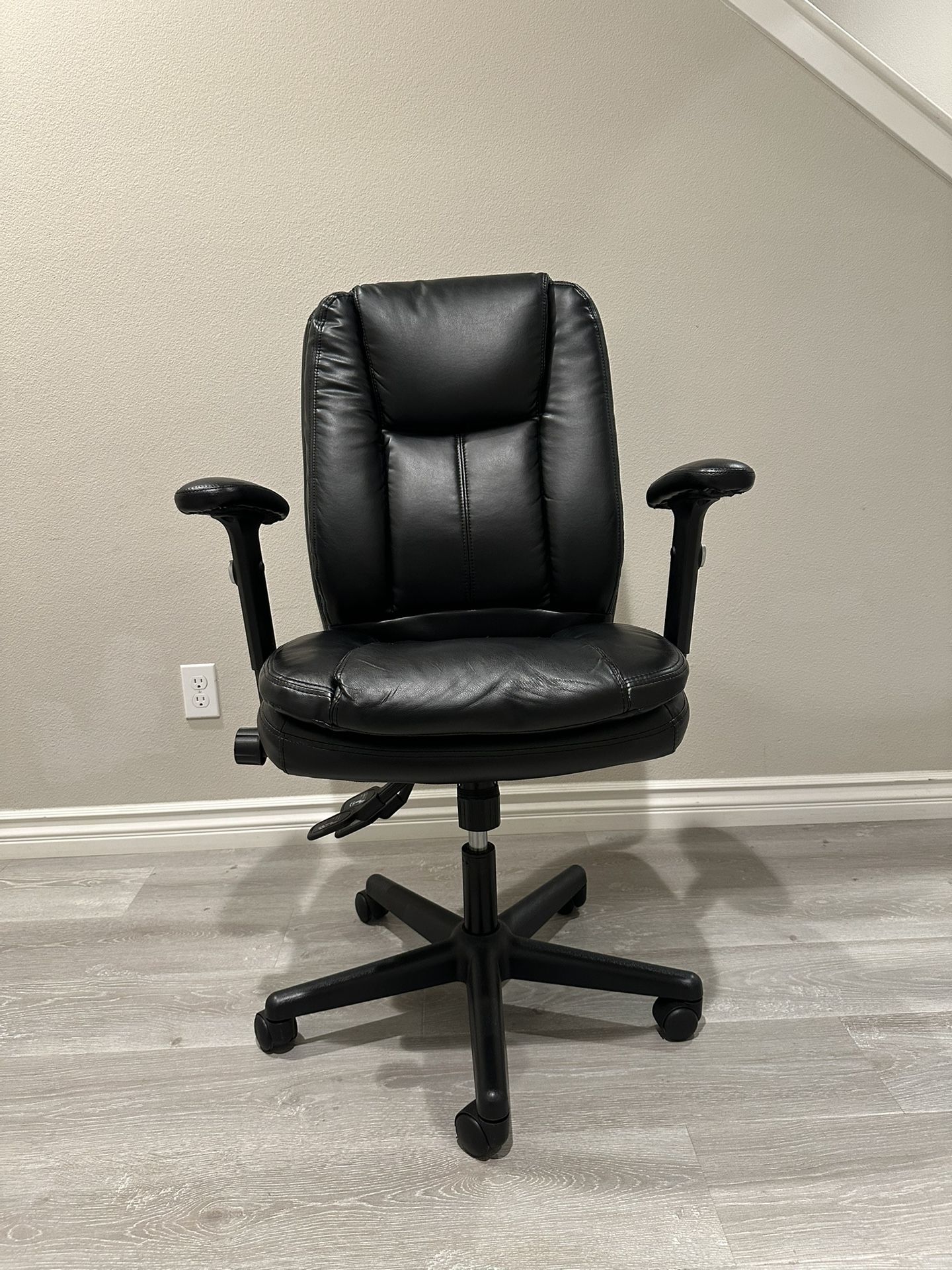 OFM Essentials Black Leather Office Chair