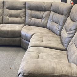 Sofa Gris Nuevo Reclinable Electrico