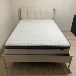 Ikea Upholstered Full Size Bed with Mattress