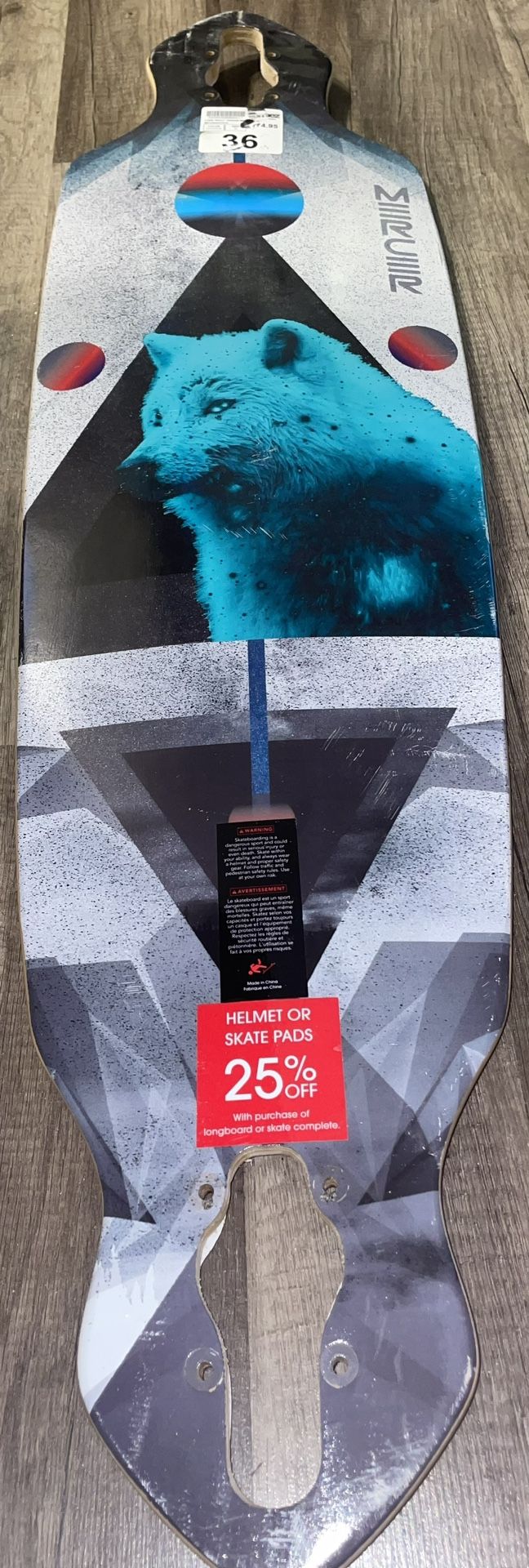 Mercer 36” Longboard Drop Through Deck Lone Wolf Trigon