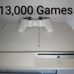 Rare White Japanese PS3 With 13,000 Games 