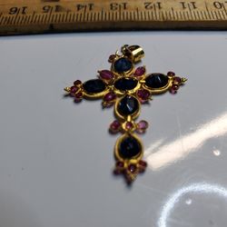 18k Gold 750 Rubie's Vintage Pendent 