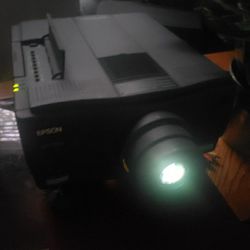 Epson ELP-3000 LCD Projector & Da-Lite Silver-Lite  Projector Screen 