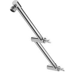 Shower Extension Arm 16" Foldable Shower Arm, Adjustable Height Angle (Chrome)