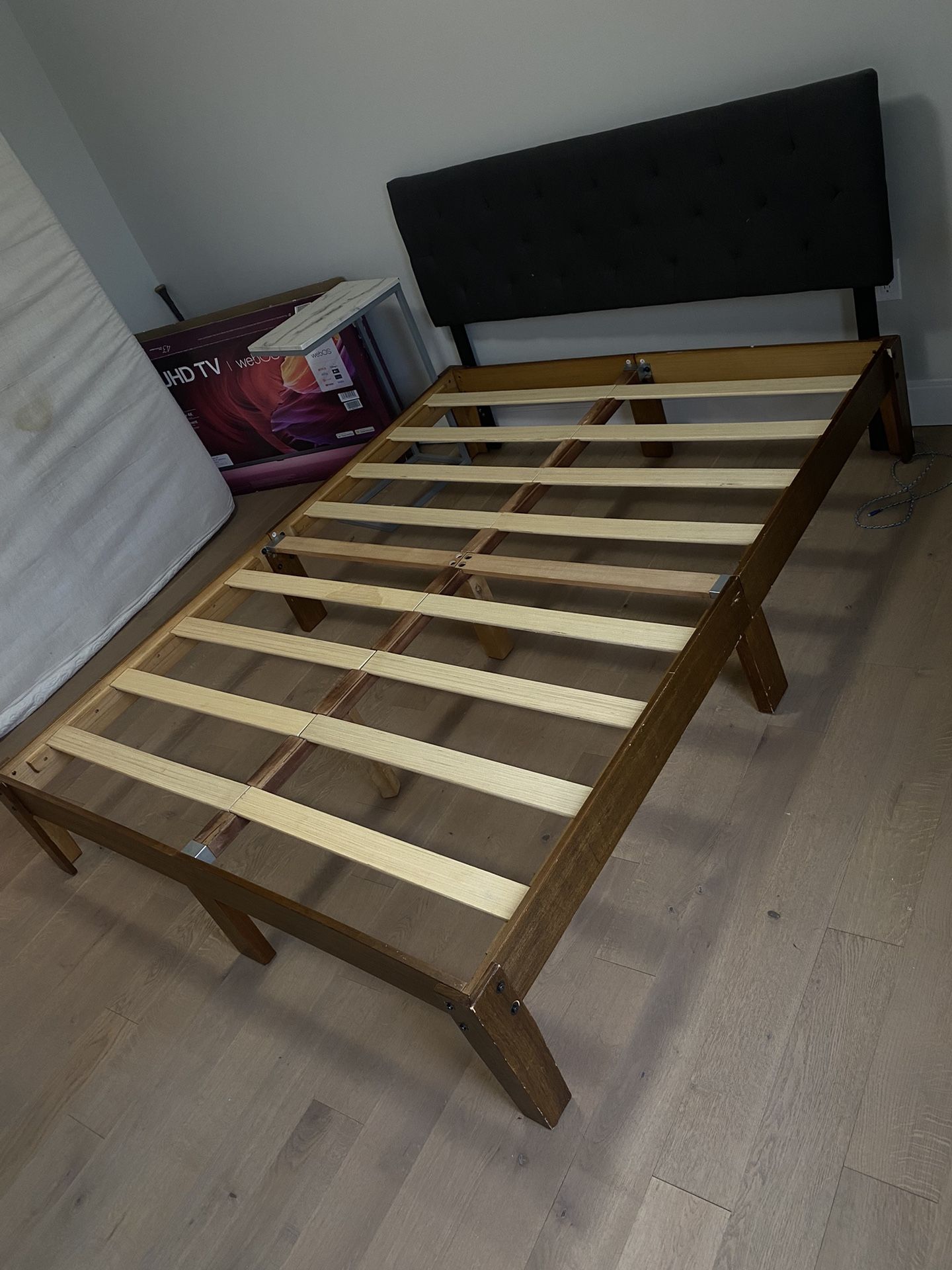 Solid Wood Queen Bed Frame And Headboard