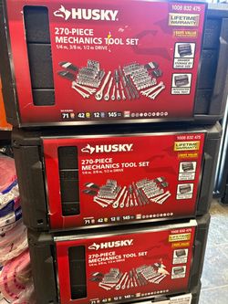 New 270 husky mechanical tool set $180 each one