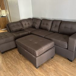 Sectional With Ottoman Brand New