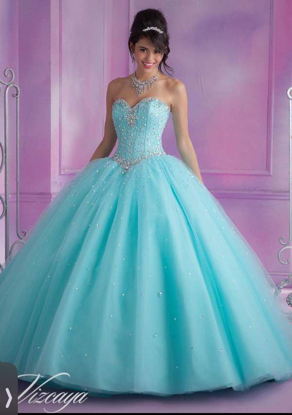 aqua blue sweet sixteen dresses New Arrival Sky Blue Ball Gown Quinceanera Dresses Court Train Beading –  formalgowns main image 0