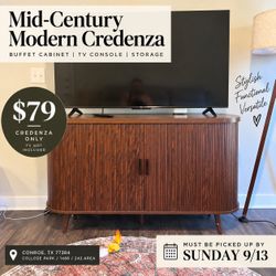 Mid-Century Modern Credenza TV Console