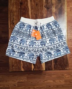YoungLA Men's "150 After Party" Shorts - Tribal Elephants. Size Medium