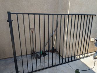 Metal fence and gate