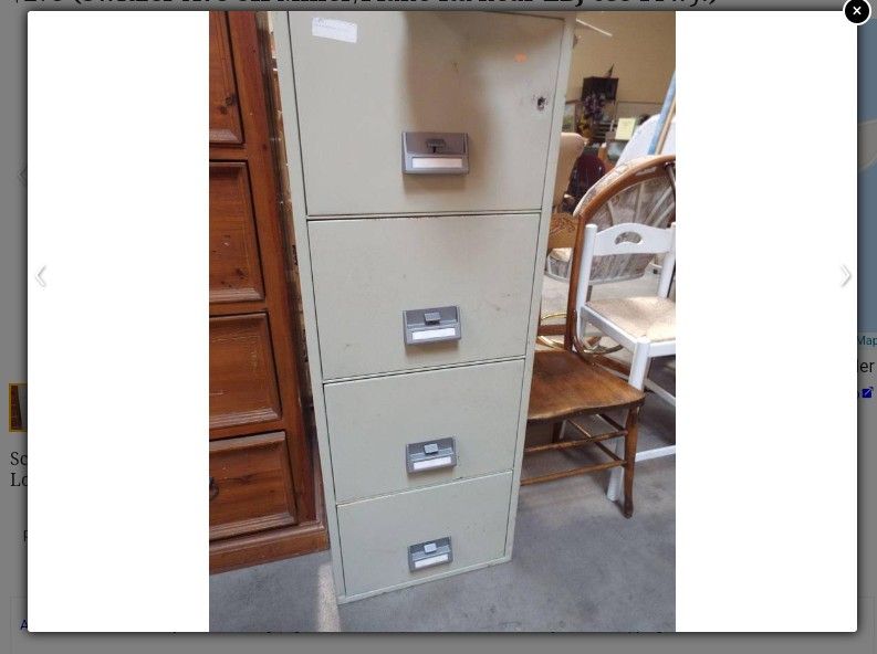 Schwab 1000 Fire Proof Filing Cabinet 53″ H 32″ D 18″ W-No Lock