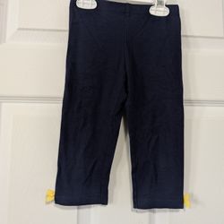Rare Editions Navy Blue Leggings with Yellow Accents Size 4T