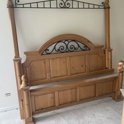 King bed bedroom Set Dresser Chest Mirror 